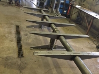 The new table base at the fabricators shop.